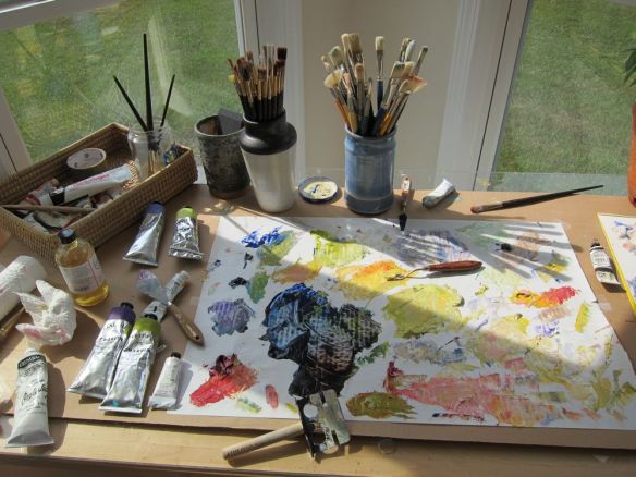 Palette with Oil Paint